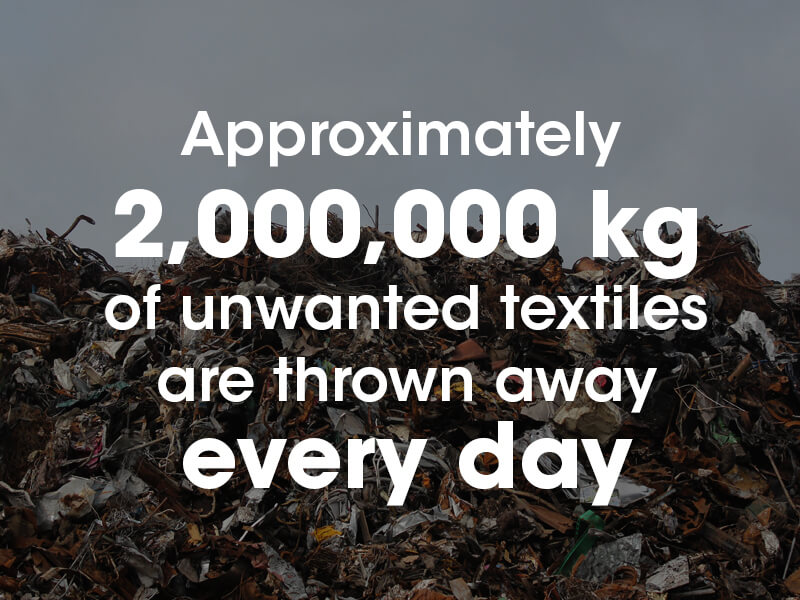 Approximately 2 Million Kilograms of Textiles Are Thrown Away Every Day