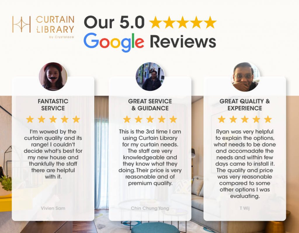 Curtain Library 5 Stars Google Review