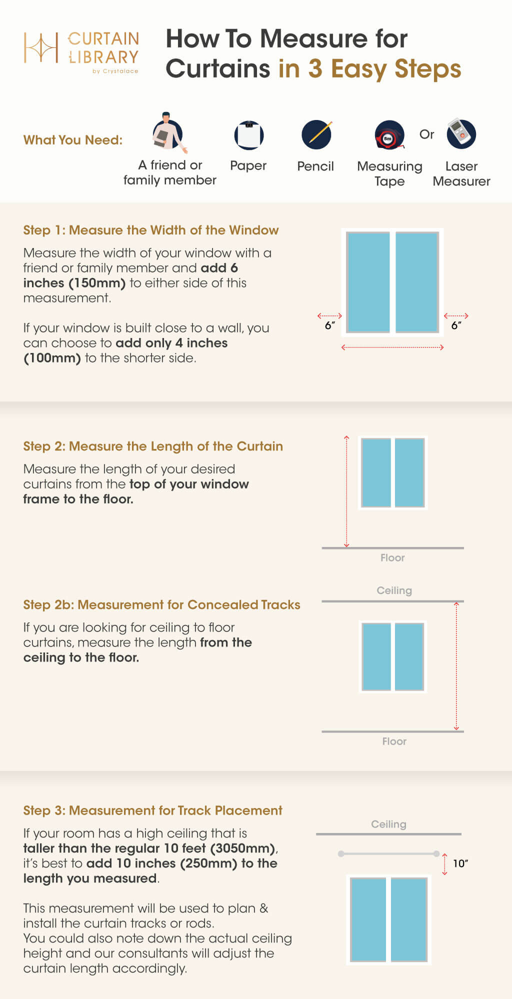 Curtain Library's Guide to Measuring Curtains In 3 Easy Steps