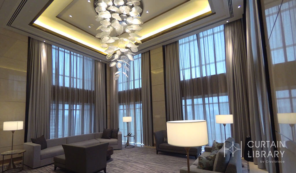Curtain Library's Double-volume Curtains for Mandarin Oriental Hotel