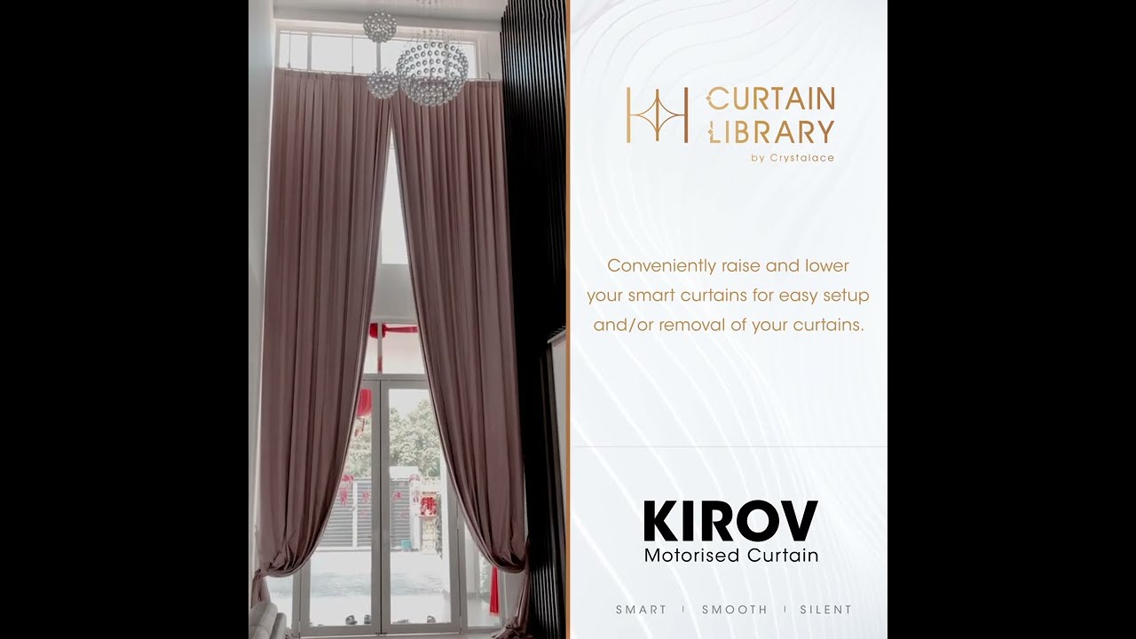 Curtain Library's Kirov Motorised Curtains Allows You To Raise or Lowe Curtains